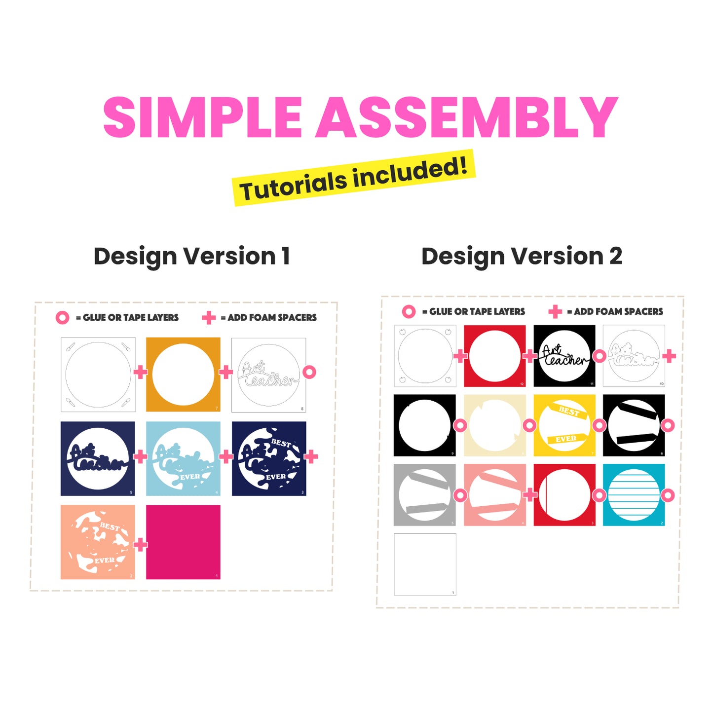 Best Art Teacher Ever Layered SVG Shadow Box Project