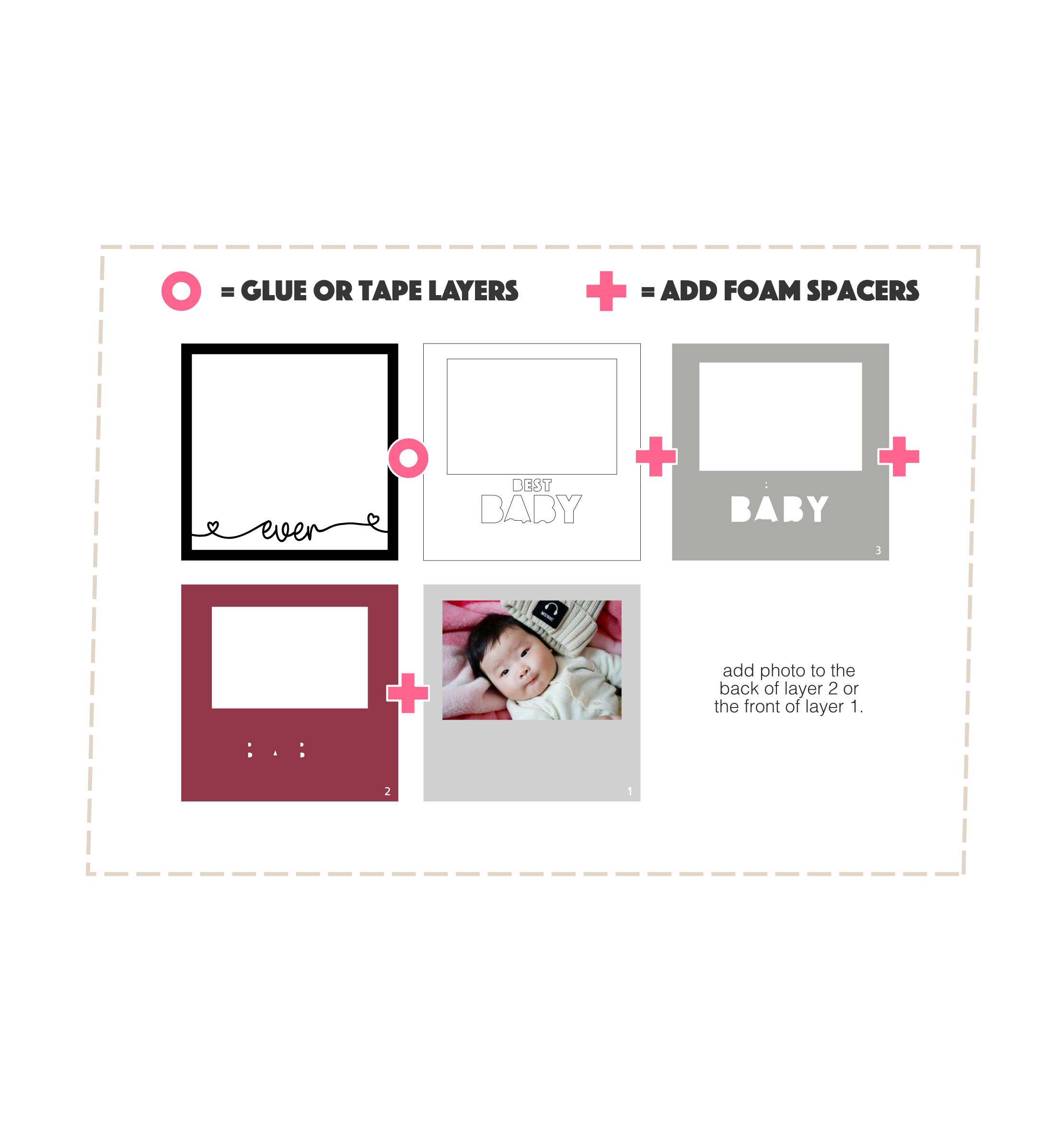 Best Baby(ies) Ever Picture Frame SVG Shadow Box Project File