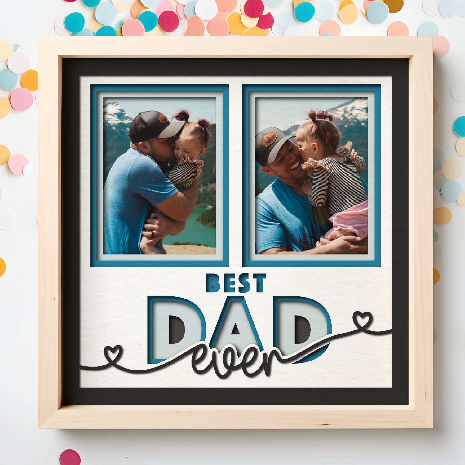 Best Dad Ever Picture Frame Shadow Box Project