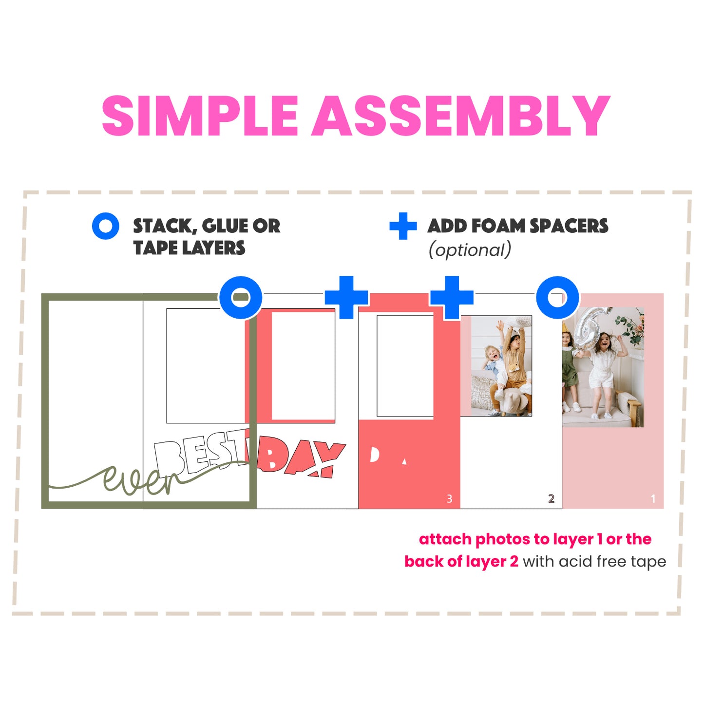 Best Day Ever Picture Frame Layered Shadow Box Project
