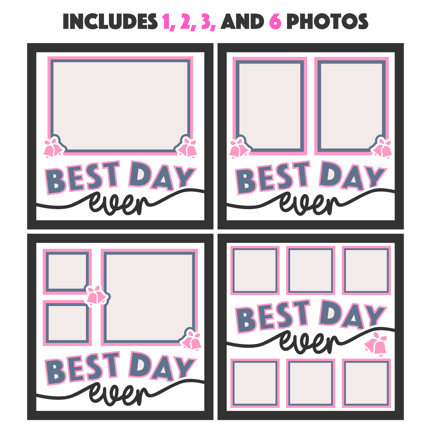 Best Day Ever (wedding) Picture Frame SVG Shadow Box Project File