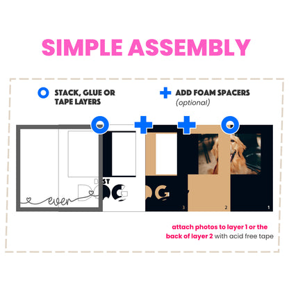 Best Dog(s) Ever Picture Frame Layered Shadow Box Project