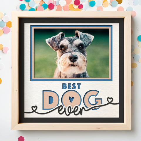 Best Dog(s) Ever Picture Frame Layered Shadow Box Project – CraftyCatSVG