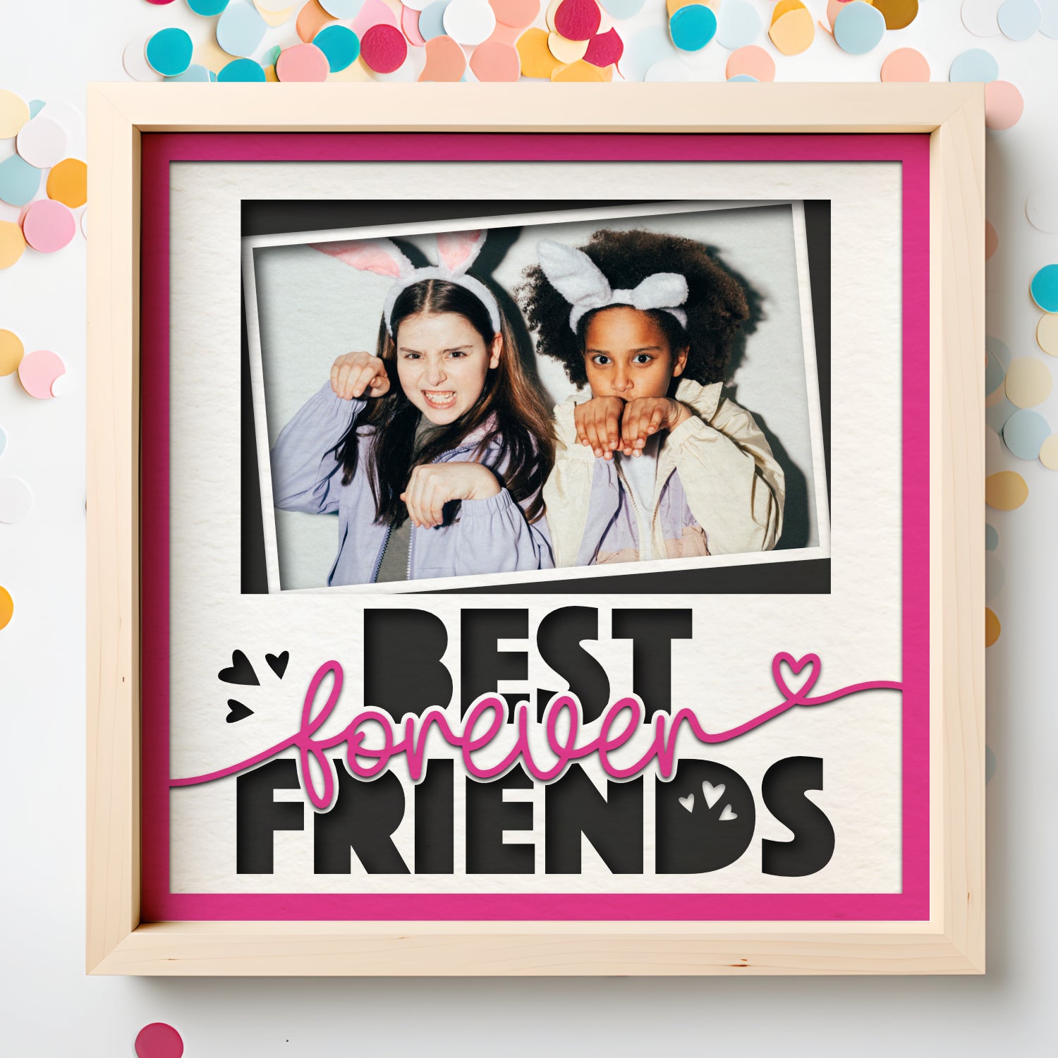 Best Friends Forever Picture Frame Shadow Box Project – CraftyCatSVG