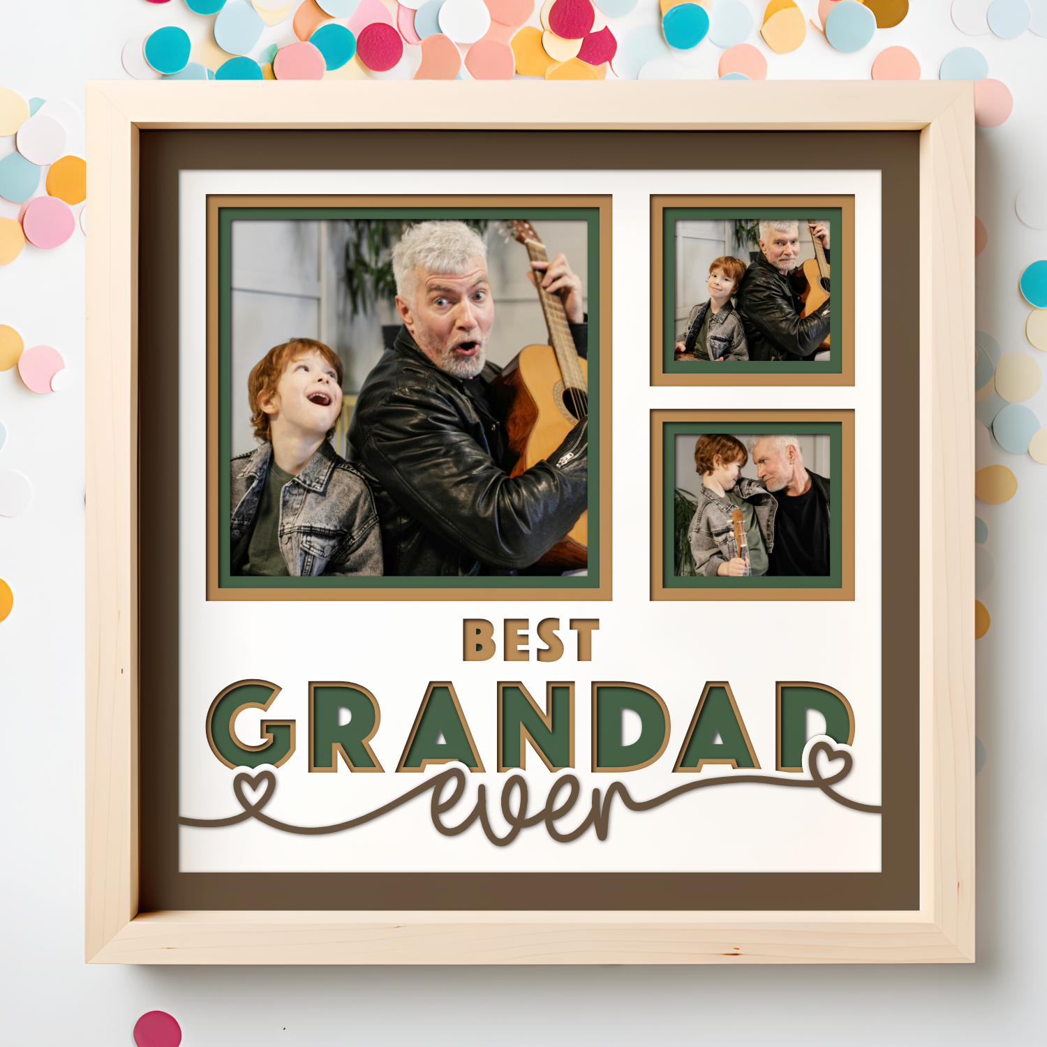 Best Grandad Ever Picture Frame SVG Shadow Box Project File