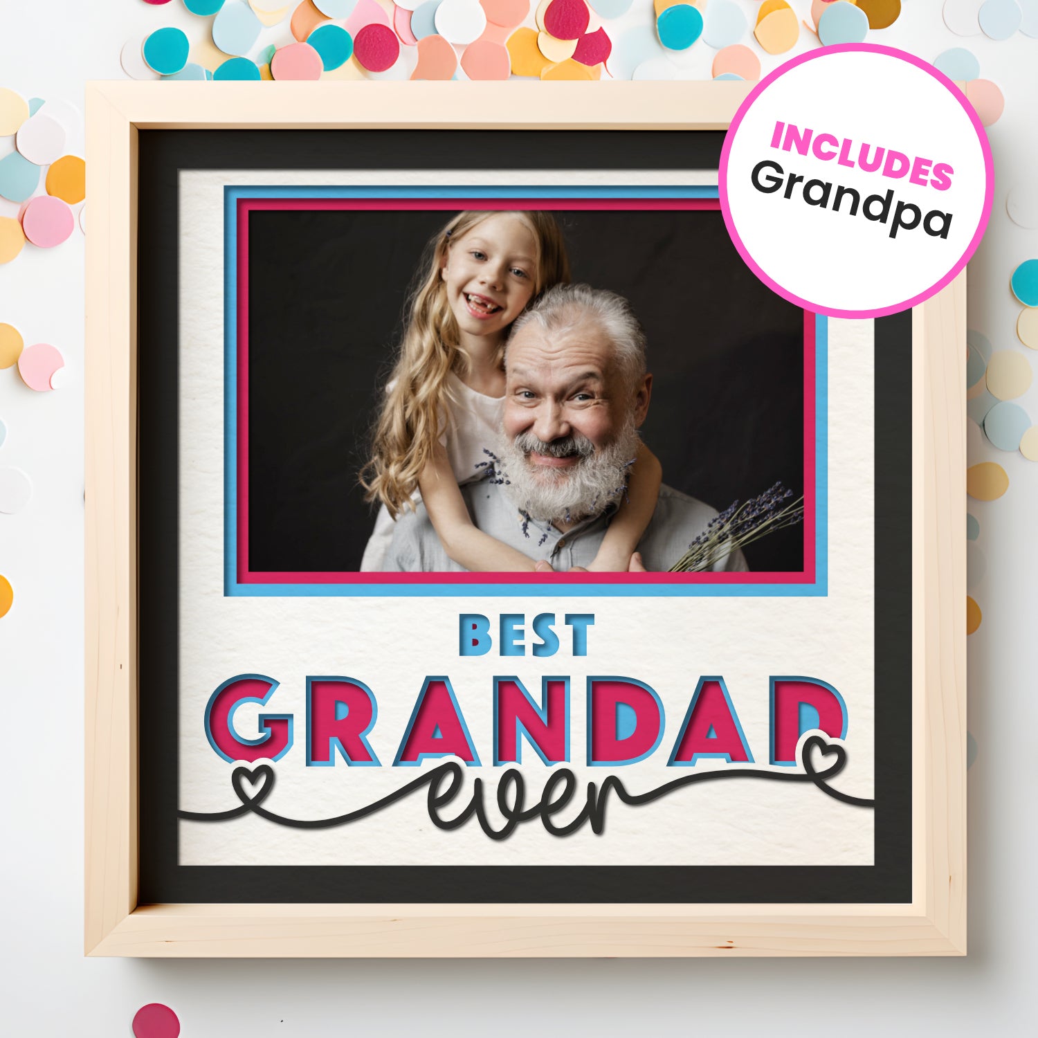 Best Grandpa Ever Picture Frame Shadow Box Project (includes Grandad)