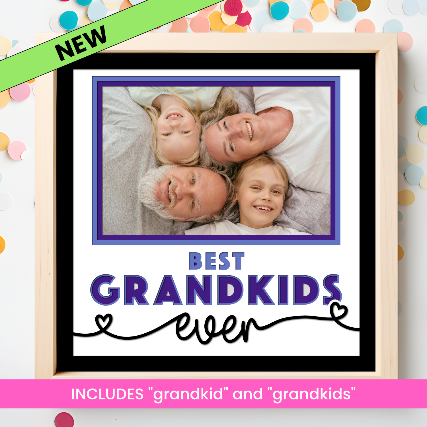Best Grandkid(s) Ever Picture Frame SVG Shadow Box Project File