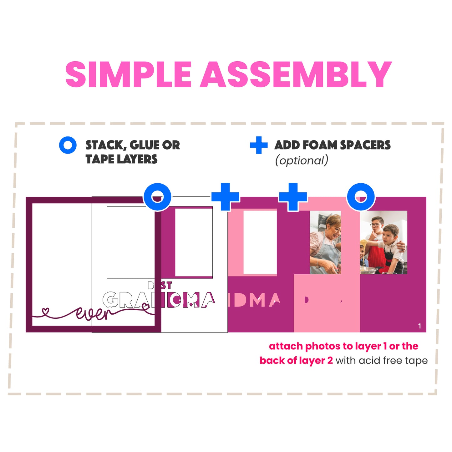 Best Grandma Ever Picture Frame Shadow Box Project