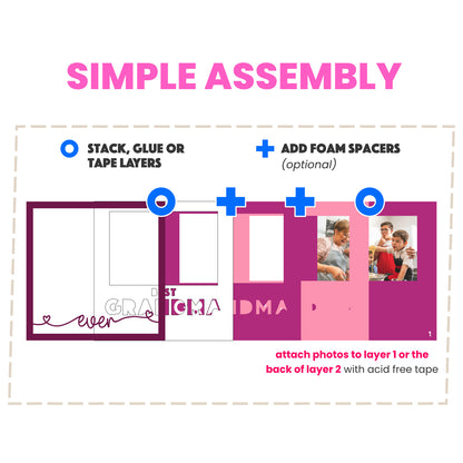 Best Grandma Ever Picture Frame Shadow Box Project