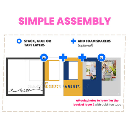 Best Grandparents Ever Layered SVG Picture Frame Project