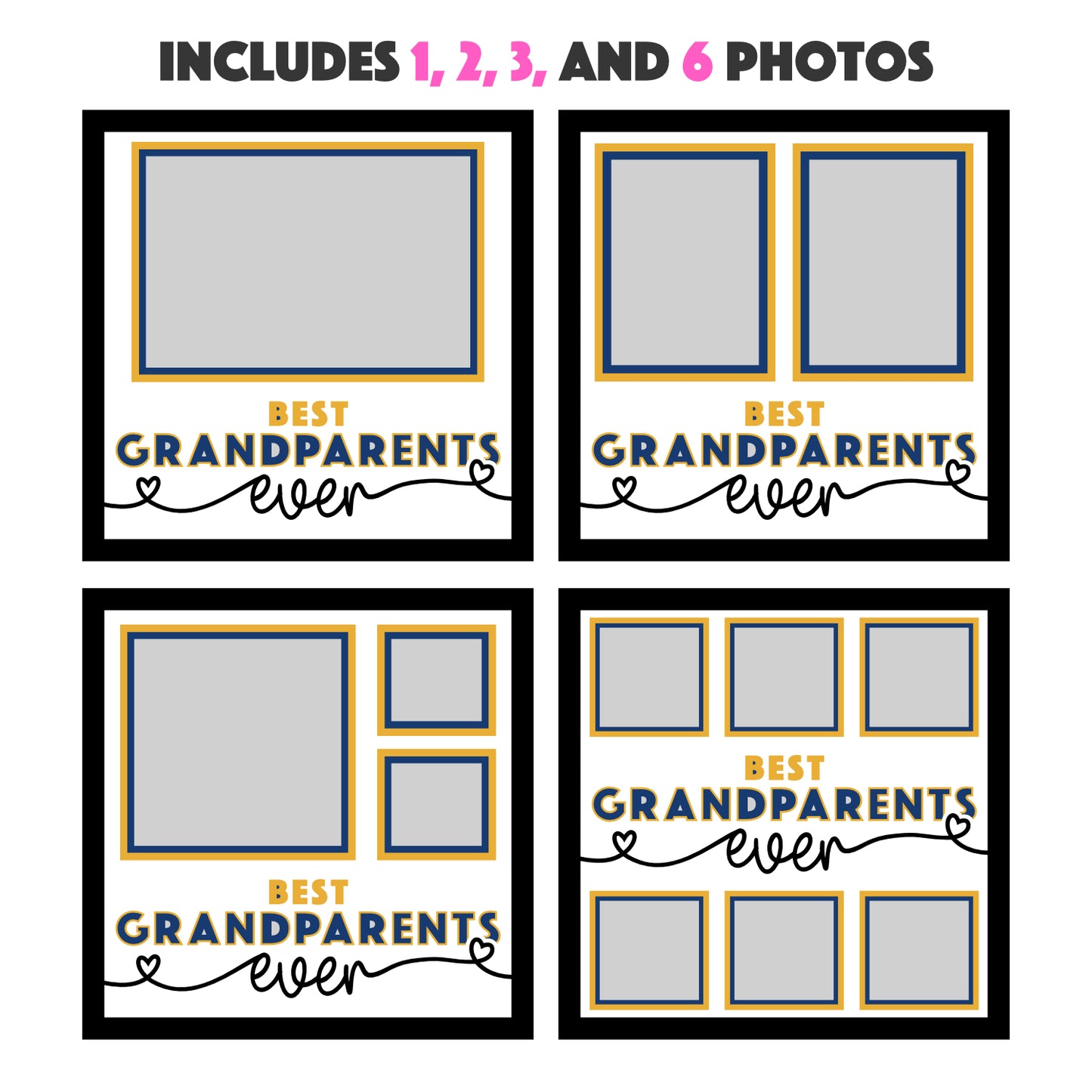 Best Grandparents Ever Layered SVG Picture Frame Project