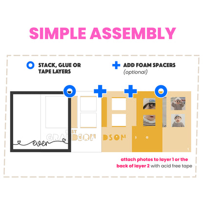 Best Grandson(s) Ever Layered SVG Picture Frame Project