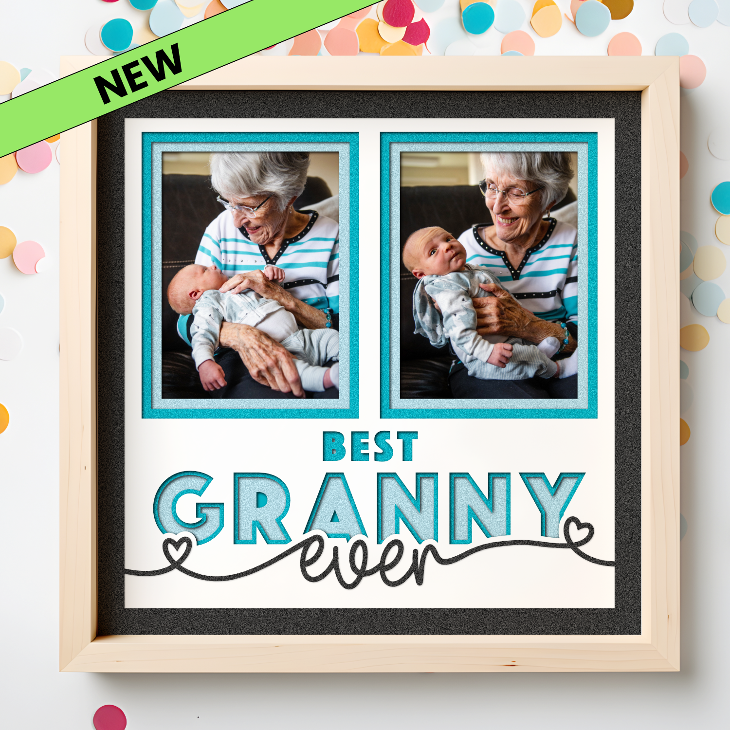 Best Granny Ever Picture Frame SVG Shadow Box Project File