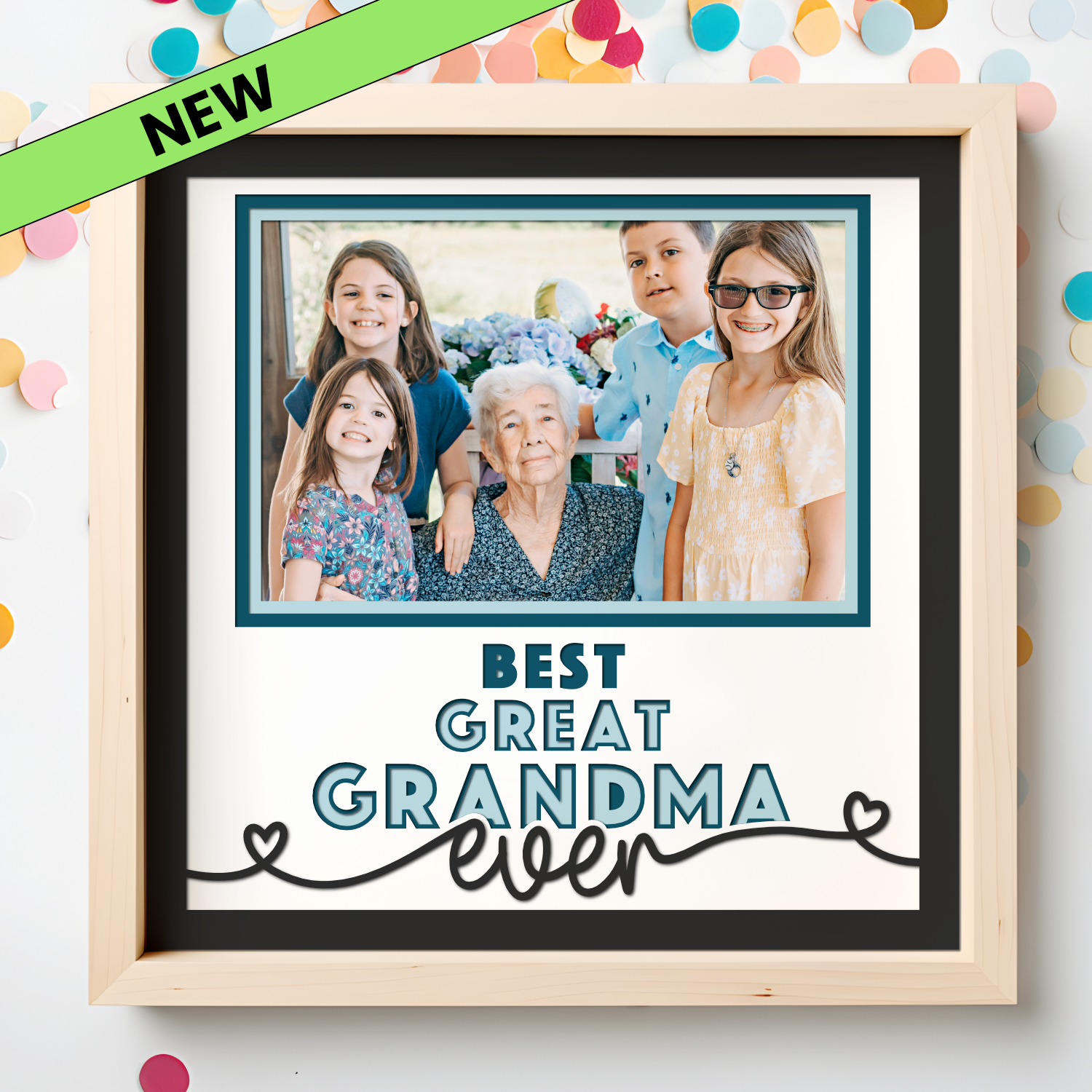 Best Great Grandma Ever Picture Frame SVG Shadow Box Project File