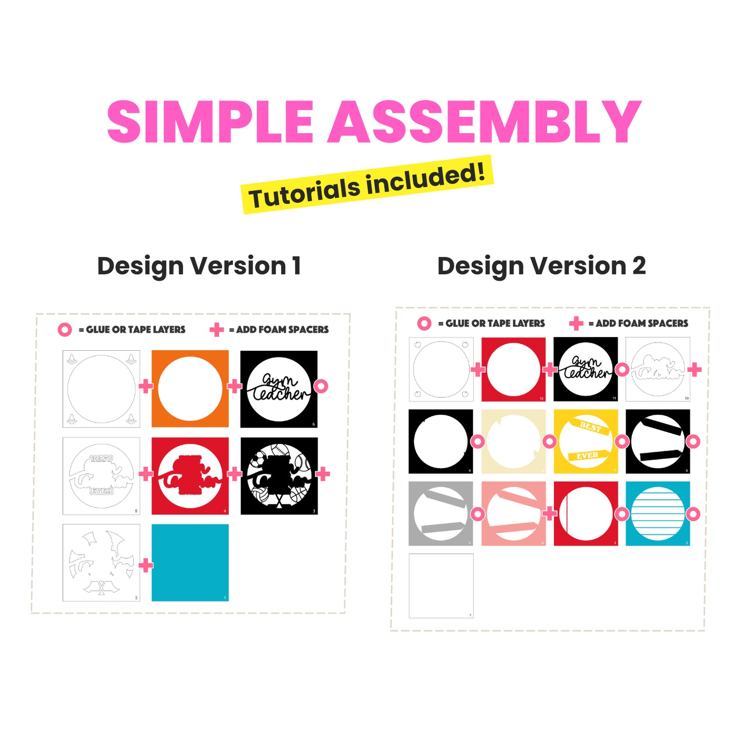 Best Gym Teacher Ever Layered SVG Shadow Box Project