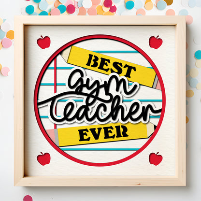 Best Teacher Ever Layered SVG Sign Bundle