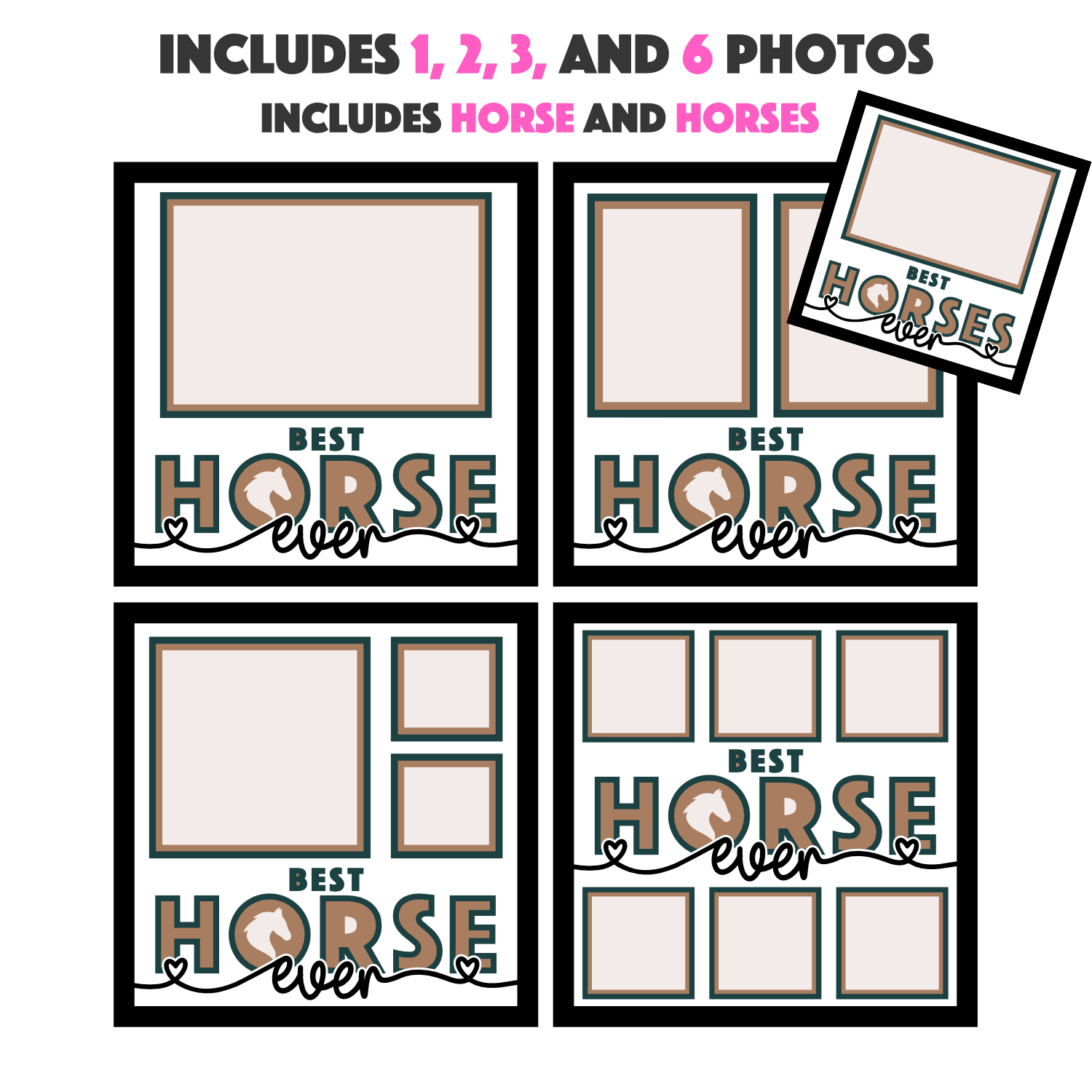 Best Horse Ever Picture Frame Layered Shadow Box Project