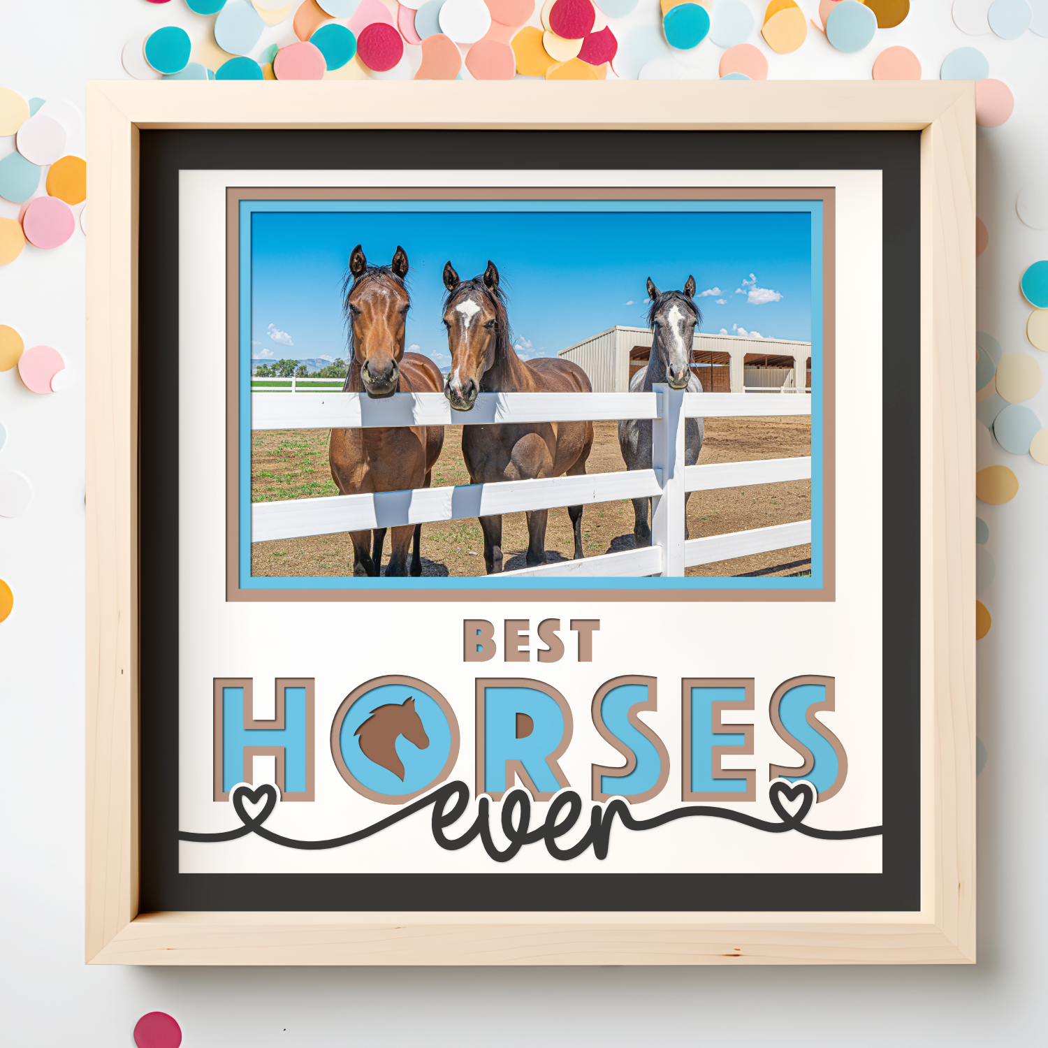 Best Horse Ever Picture Frame Layered Shadow Box Project