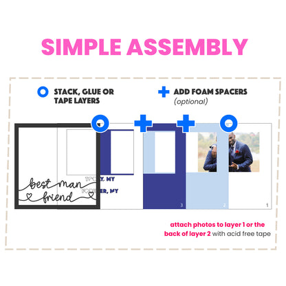 Today My Best Man Forever My Friend Layered Shadow Box Project