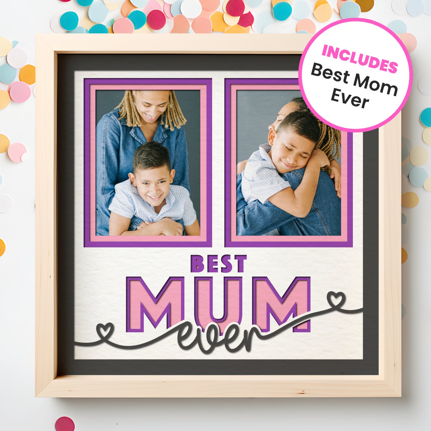 Best Mom Ever Picture Frame Shadow Box Project (includes Mum)