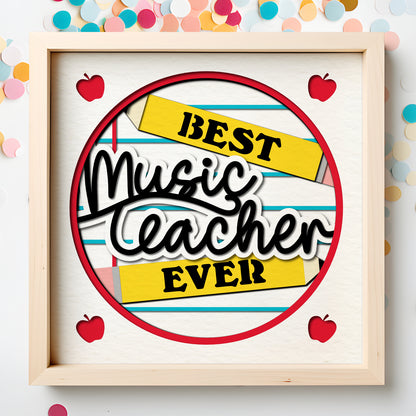 Best Teacher Ever Layered SVG Sign Bundle