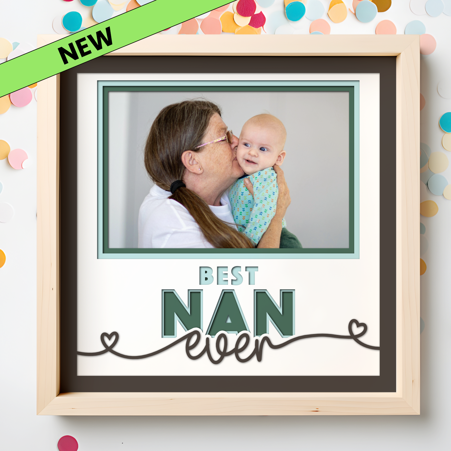 Best Nan Ever Picture Frame SVG Shadow Box Project File