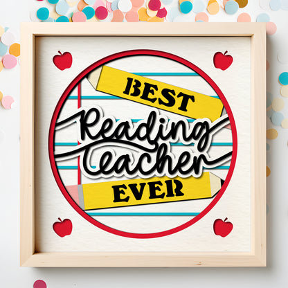 Best Reading Ever Layered SVG Shadow Box Project