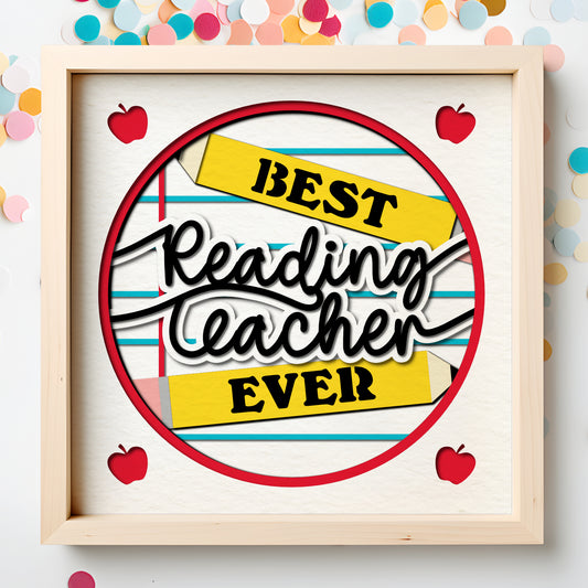 Best Reading Ever Layered SVG Shadow Box Project