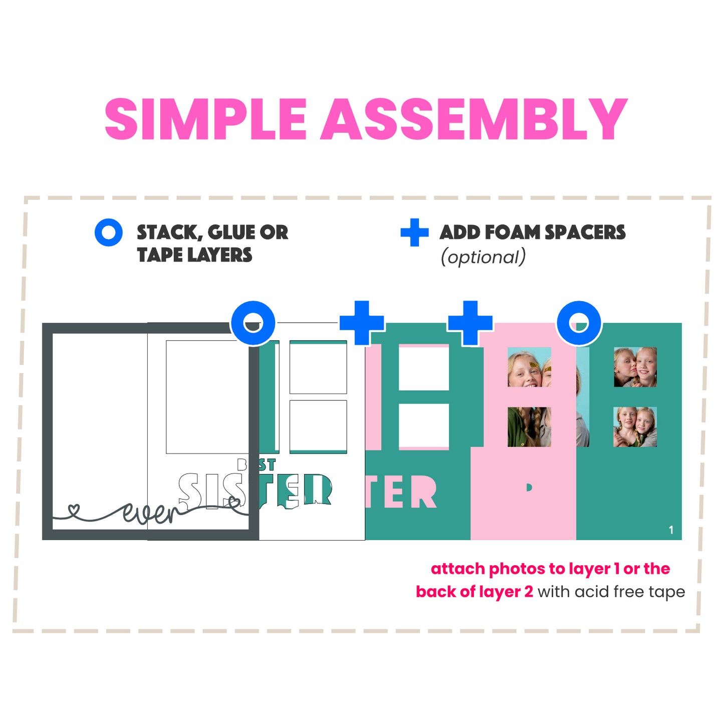 Best Sister Ever Picture Frame Shadow Box Project