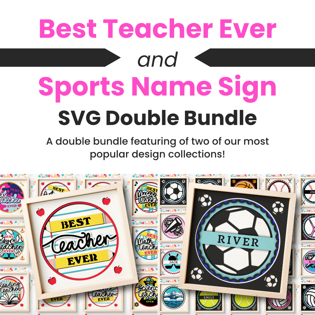 Best Teacher and Sports Sign SVG Double Bundle