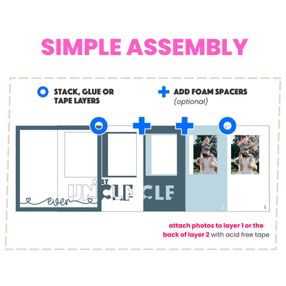 Best Uncle Ever Picture Frame Shadow Box Project