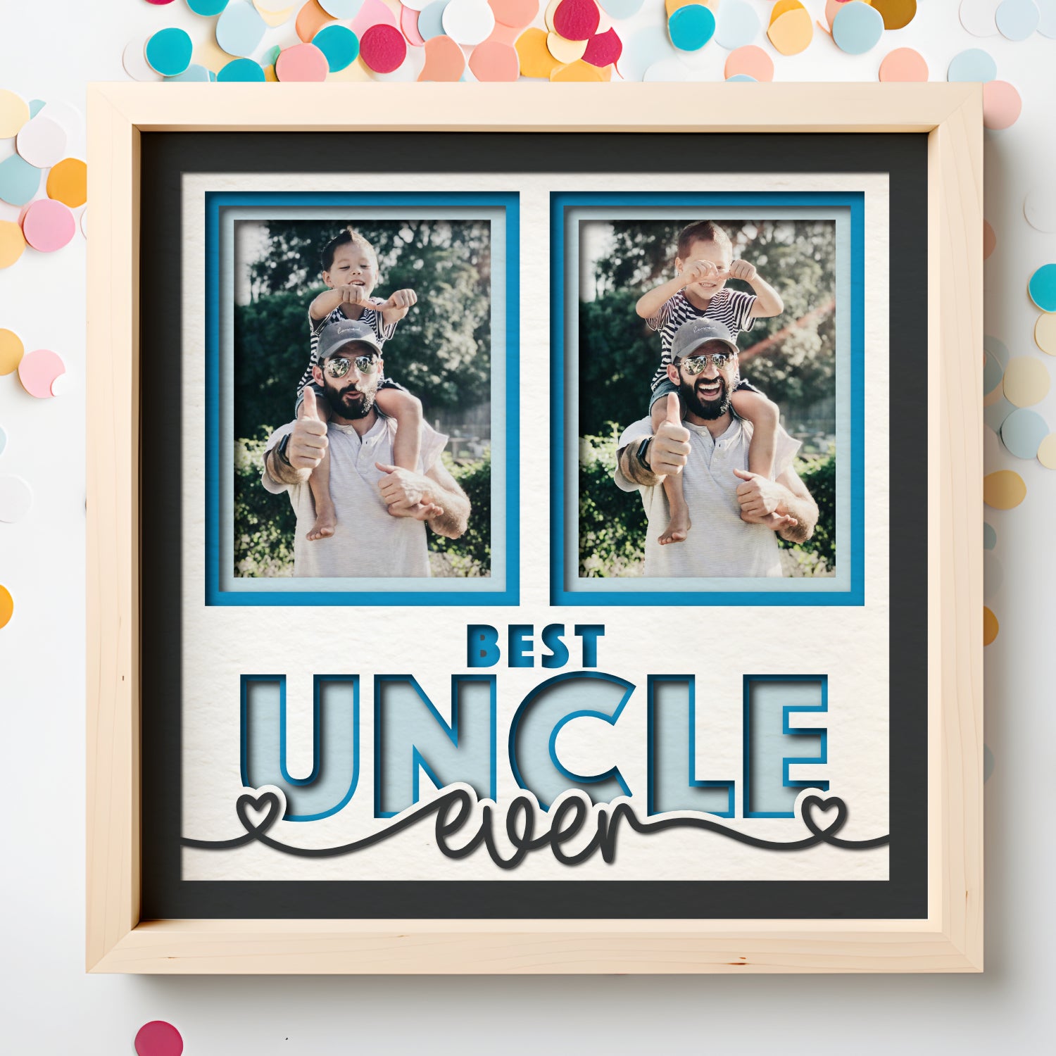 Best Uncle Ever Picture Frame Shadow Box Project – CraftyCatSVG