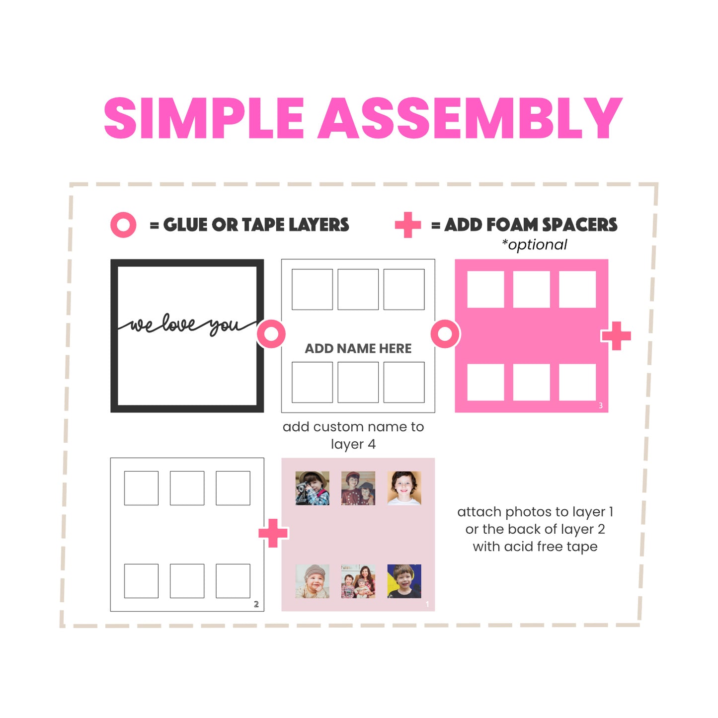 Customizable Love You Picture Frame Shadow Box Project