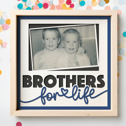 Brothers for Life Picture Frame Layered Shadow Box Project
