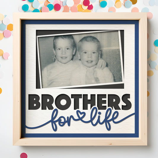 Brothers for Life Picture Frame Layered Shadow Box Project