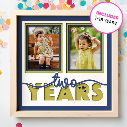 Child Yearly Milestone Picture Frame Shadow Box Project
