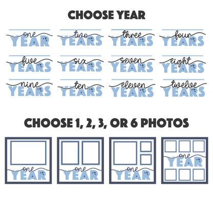 Child Yearly Milestone Picture Frame Shadow Box Project