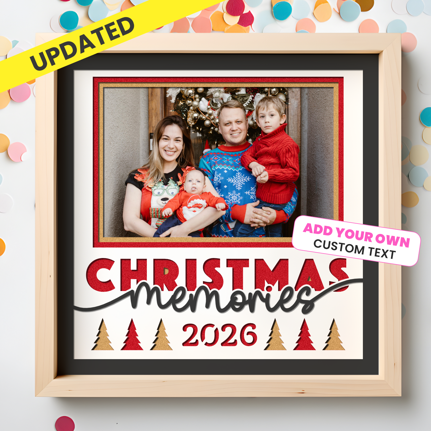Christmas Memories Customizable Layered Shadow Box Project