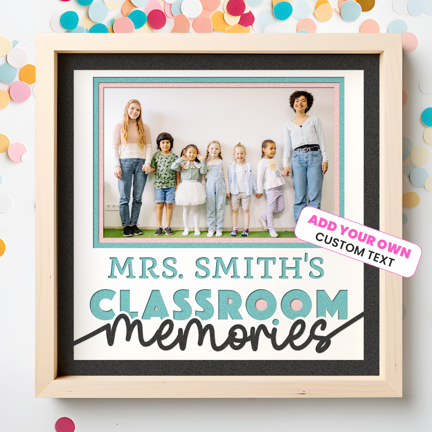 Classroom Memories Customizable Picture Frame Layered Shadow Box Project