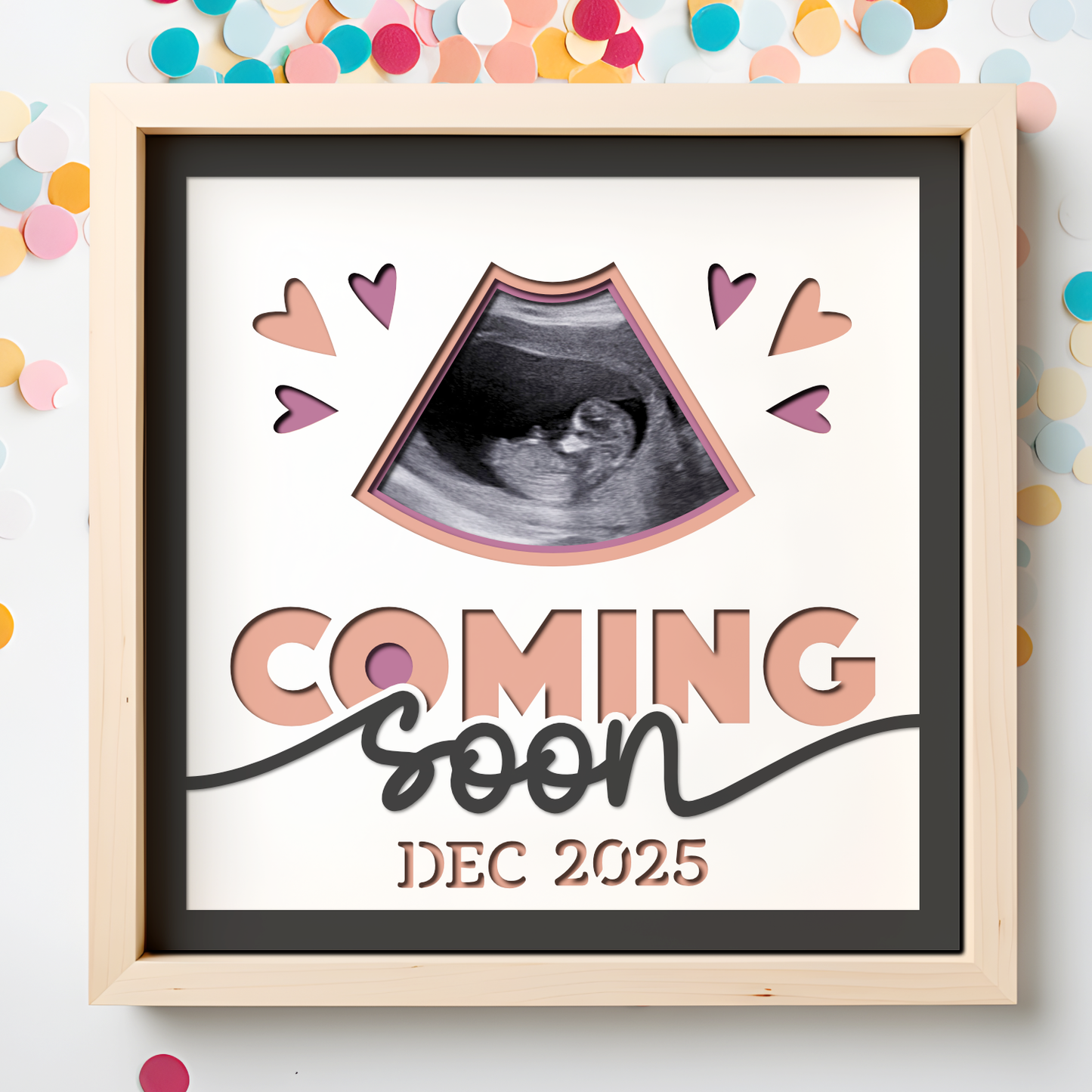 Coming Soon Ultrasound Picture Frame Shadow Box Project