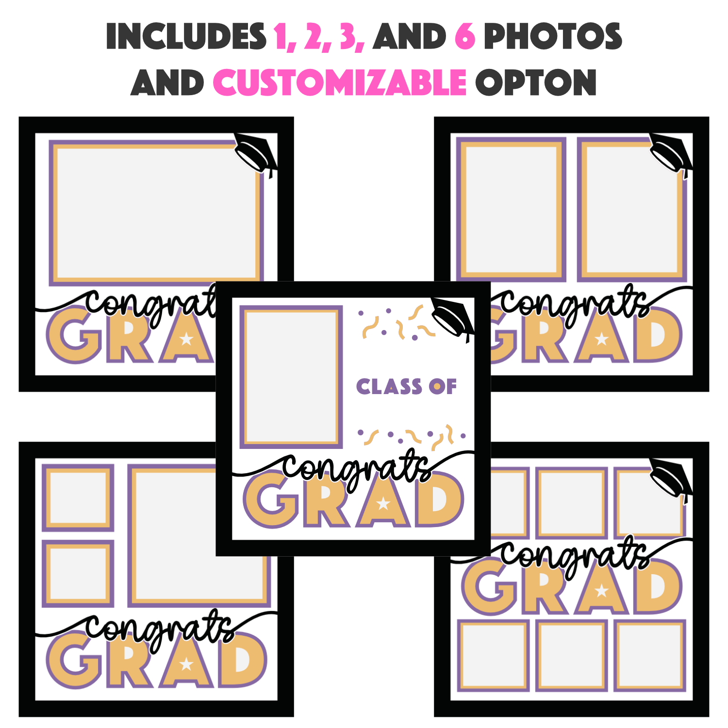 Congrats Grad Picture Frame Layered Shadow Box Project for Graduation
