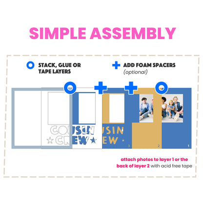 Cousin Crew Picture Frame Layered Shadow Box Project