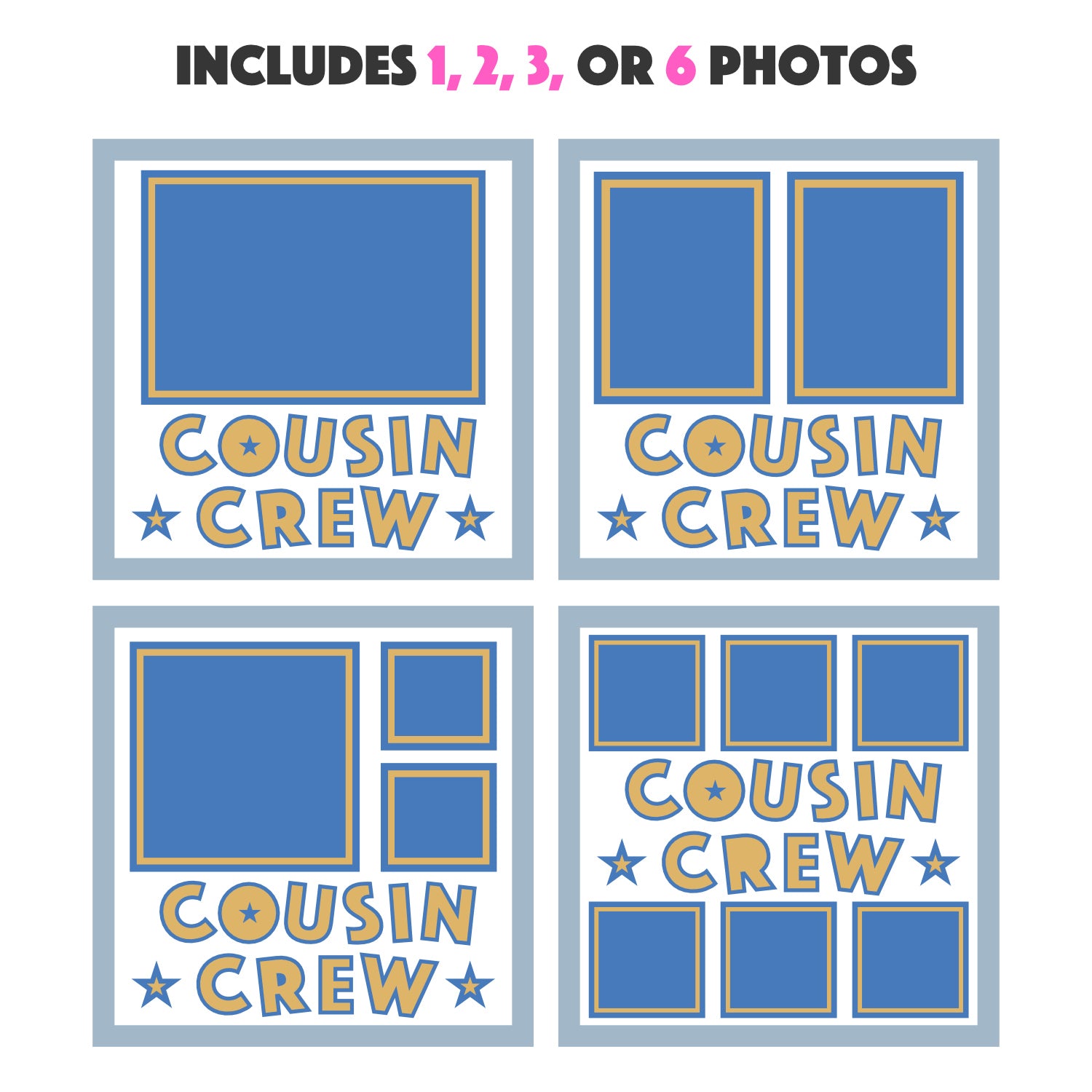 Cousin Crew Picture Frame Layered Shadow Box Project