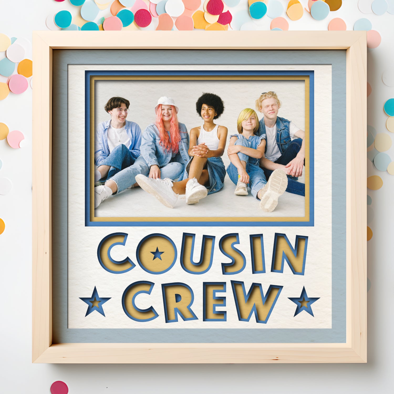 Cousin Crew Picture Frame Layered Shadow Box Project