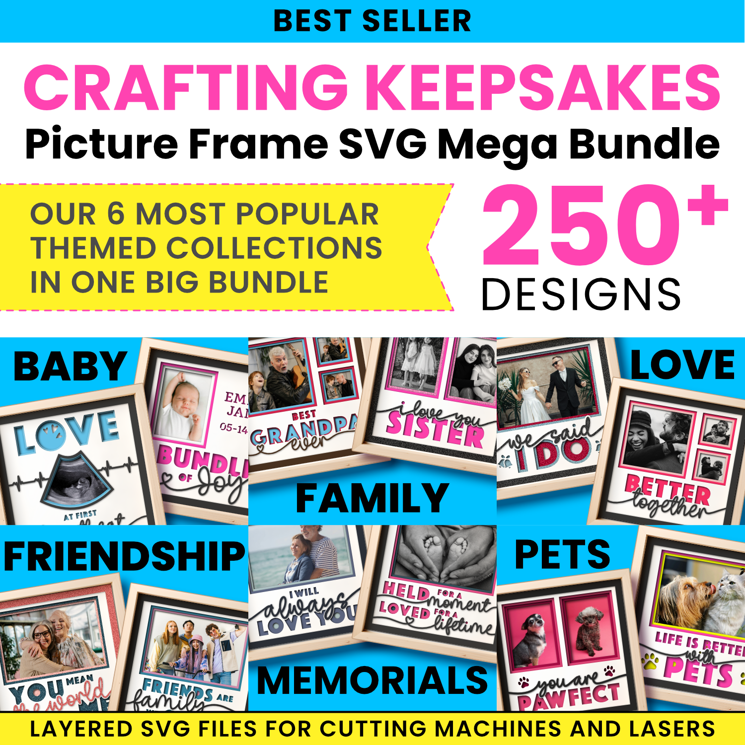 Crafting Keepsakes Picture Frame SVG Mega Bundle | 6 Complete Collections