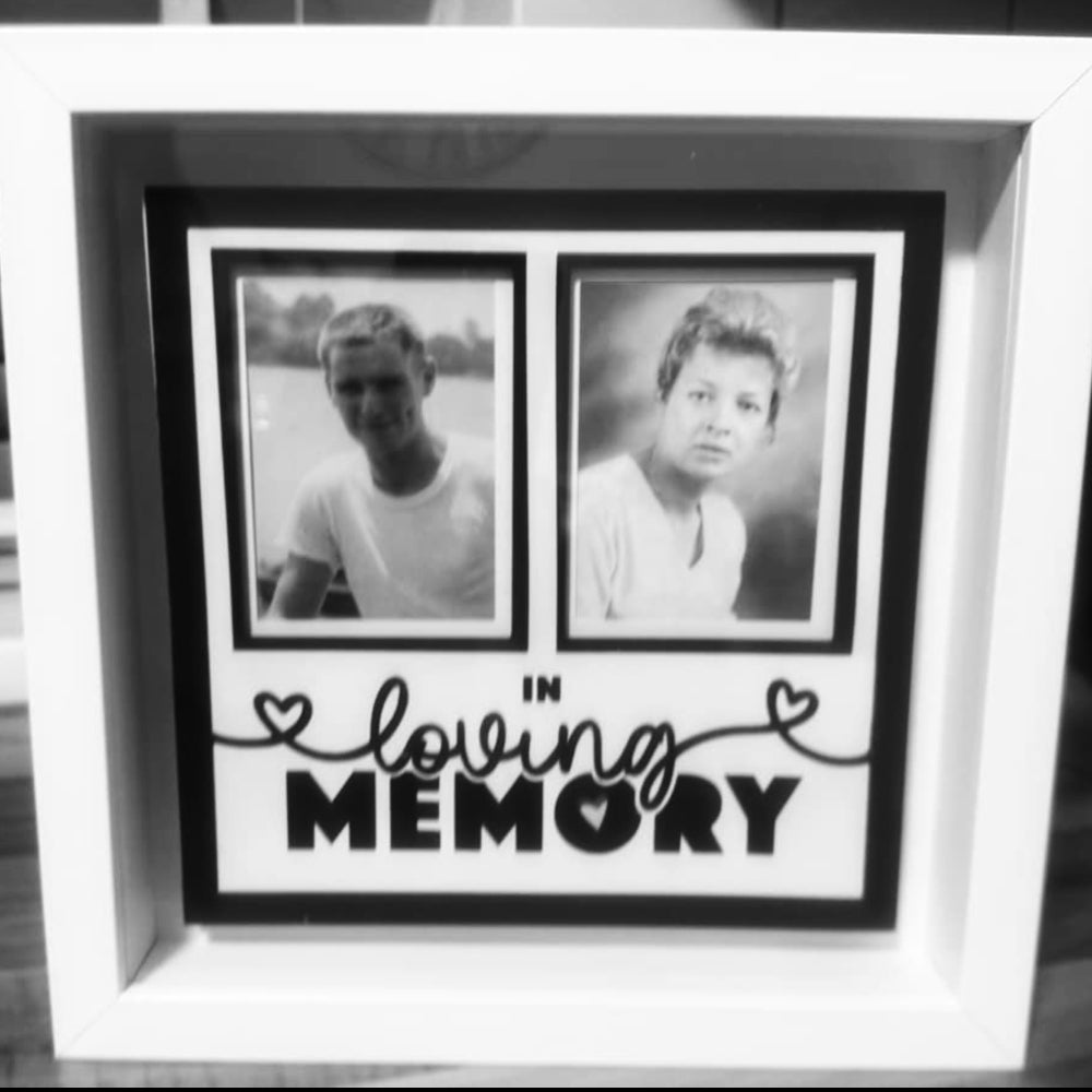 In Loving Memory Memorial Picture Frame Layered Shadow Box Project