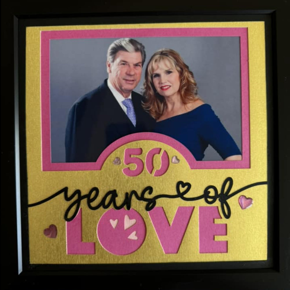 Anniversary Picture Frame Customizable Layered Shadow Box Project