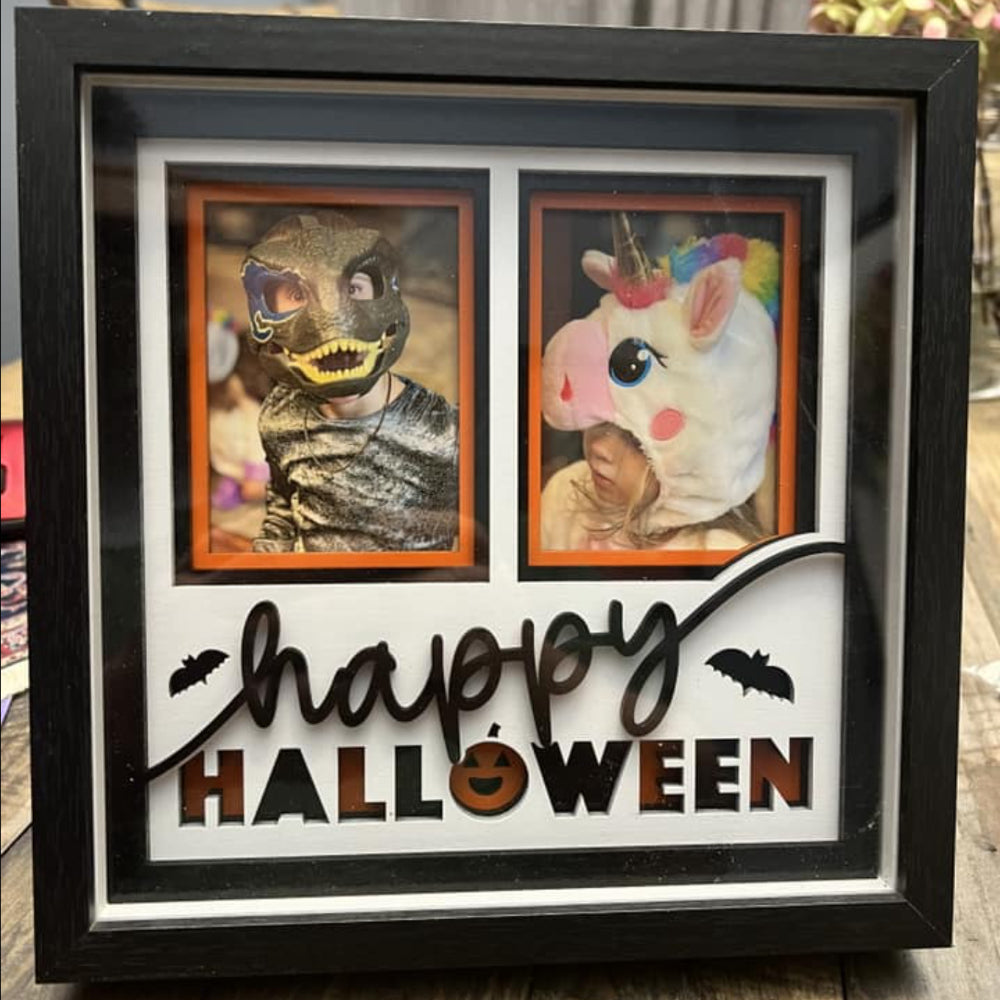 Happy Halloween Picture Frame Layered Shadow Box Project