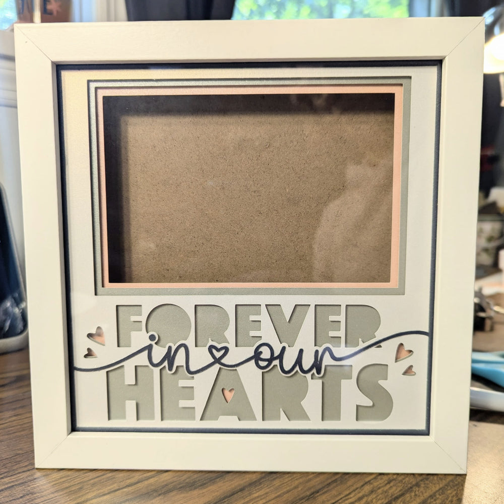 Forever in My Heart Memorial Picture Frame Layered Shadow Box Project