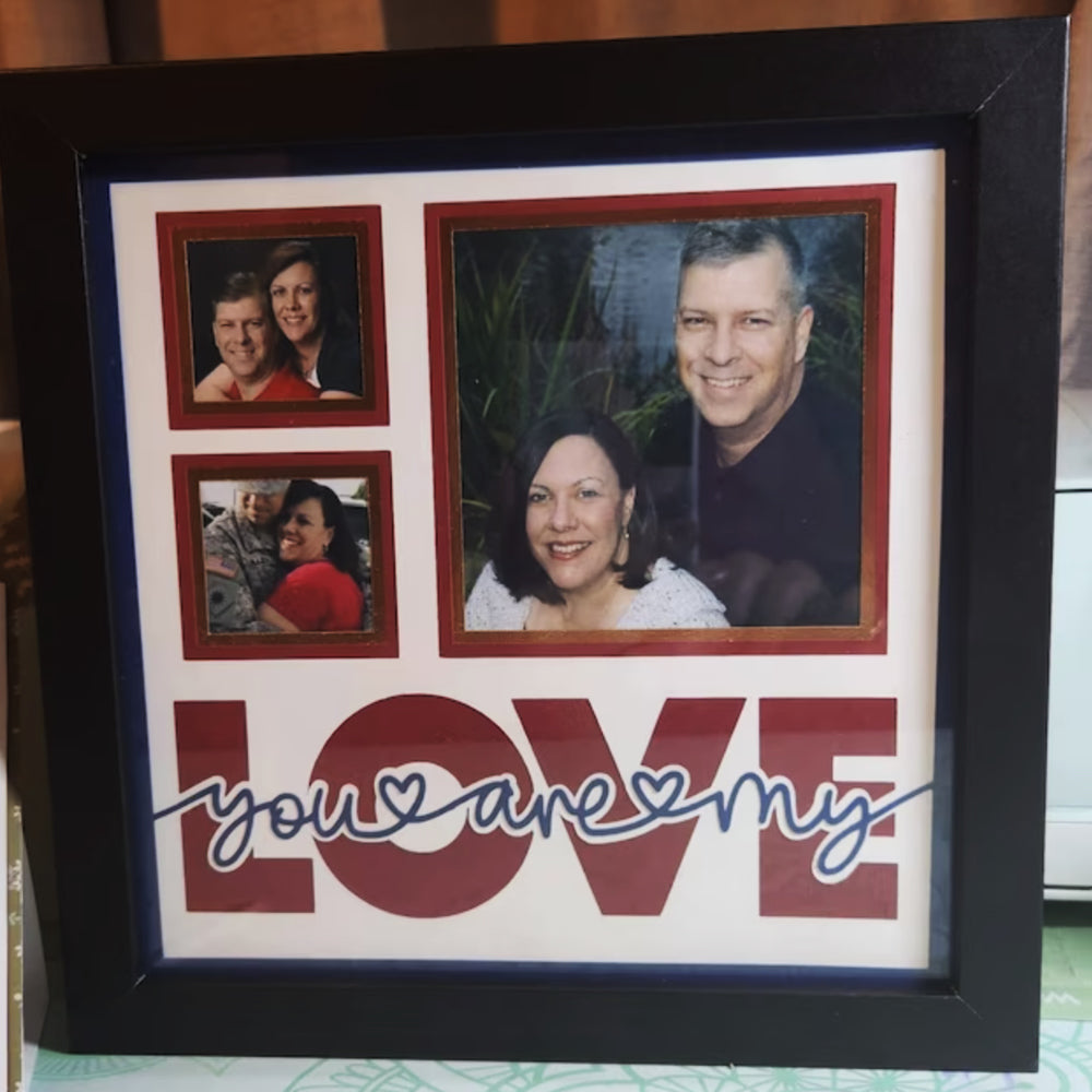 You are My Love Couple Layered Picture Frame Shadow Box Project